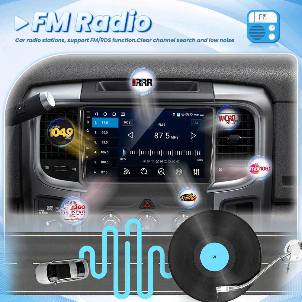 4+64GB For 2013-2018 Dodge Ram 1500 2500 3500 Android15 Car Stereo Radio Carplay