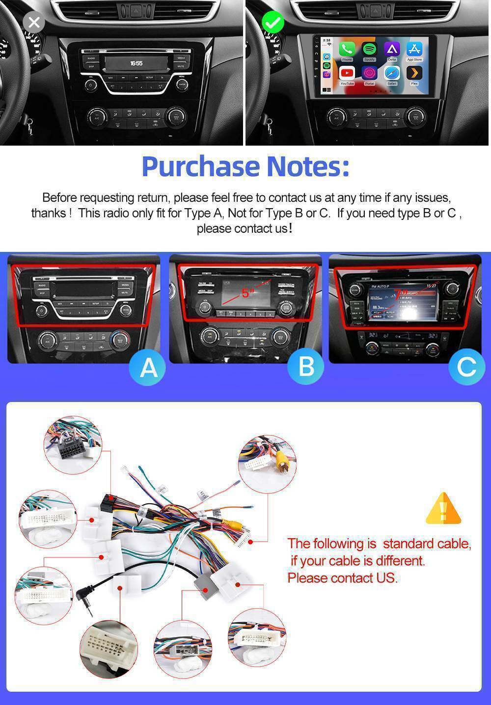 For Nissan Xtrail Qashqai Rogue 2014-2018 Android 13 Car Stereo Radio GPS NAVI