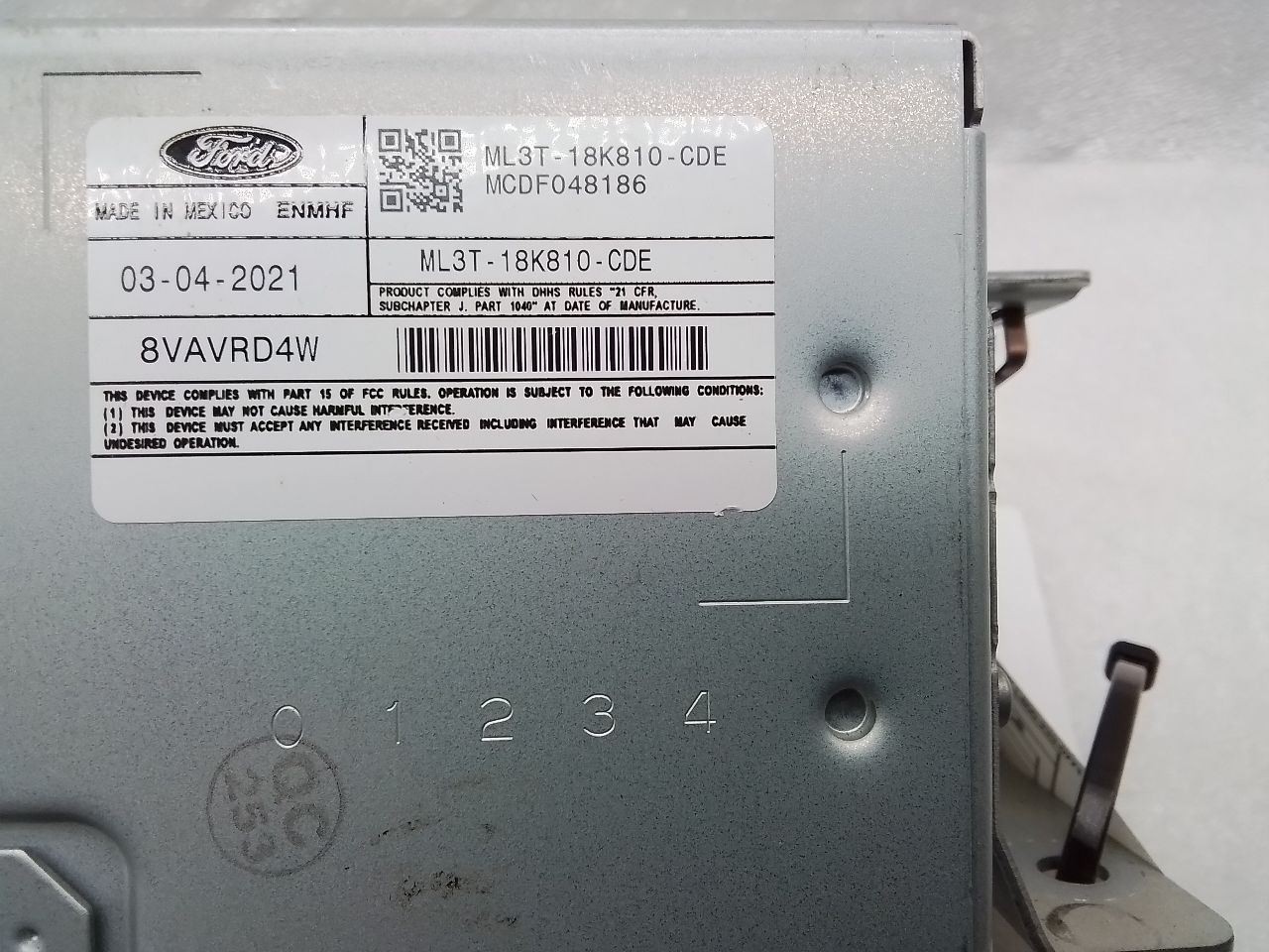 2021 2022 2023 F150 AM/FM SAT READY RADIO RECEIVER ML3T18K810CDE