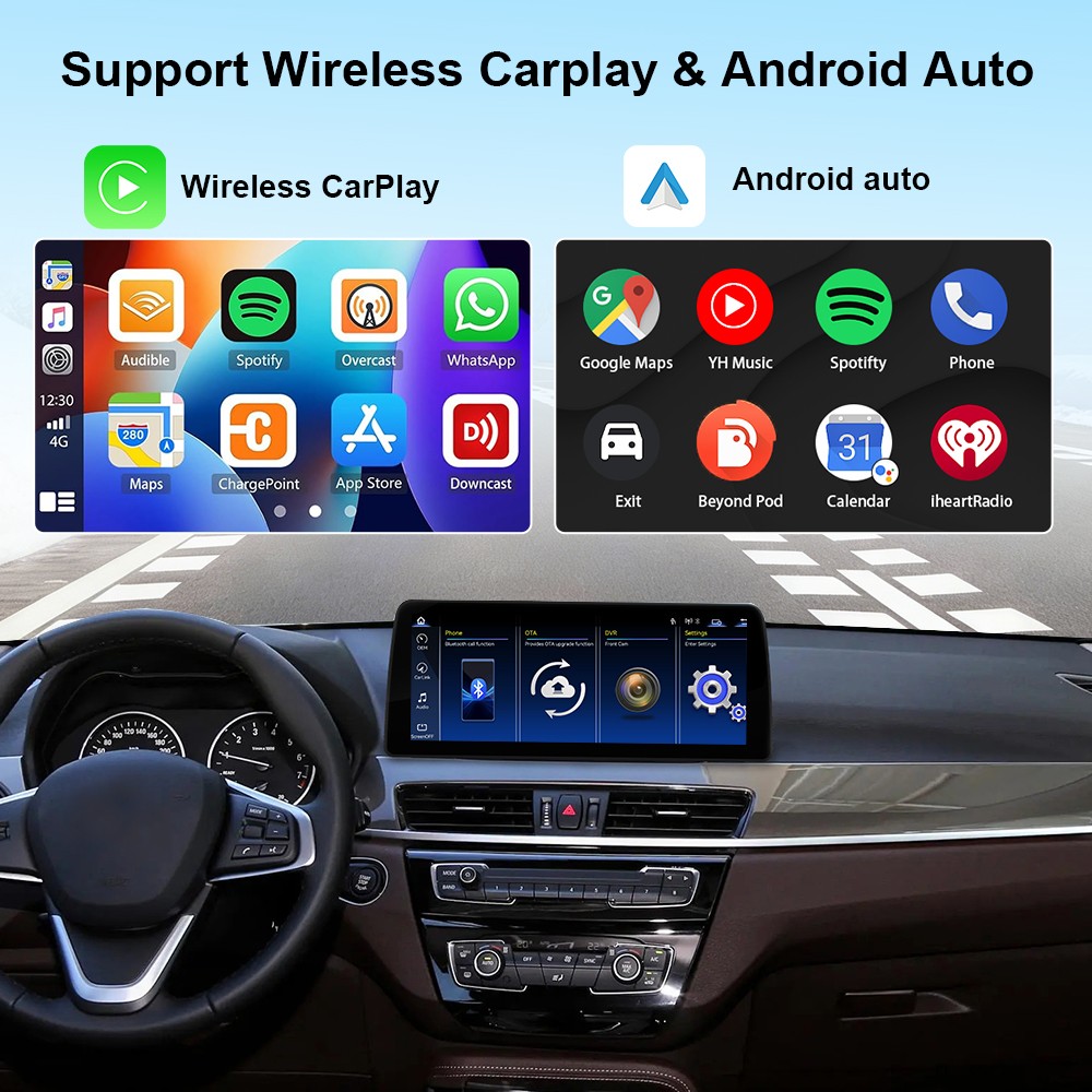 For BMW 3 Series E90/E91/E92/E93 2007-2011 Linux 12.3″ Android Carplay Car Radio