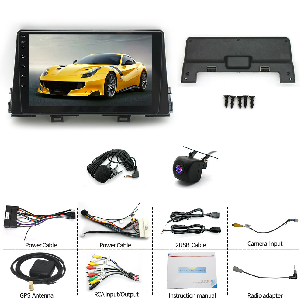 Android 13.0 CarPlay Radio GPS Navi Head Units For Kia Picanto Morning 2016-2019