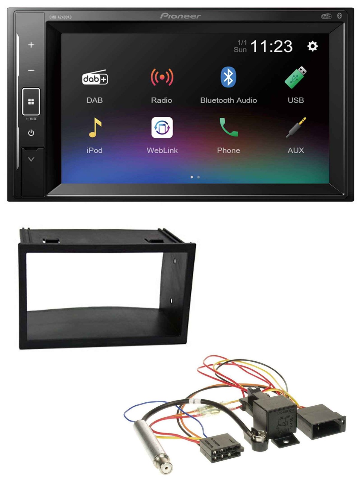 Pioneer DAB MP3 2DIN Bluetooth USB Car Stereo for VW Golf 4 Passat Polo T4 Fox IS