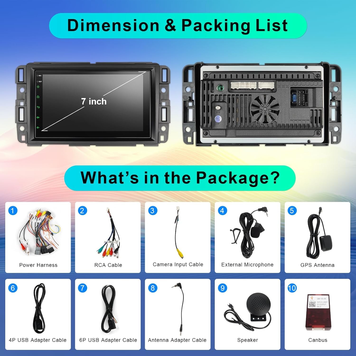 Car Stereo for Chevy GMC Buick Hummer Wireless CarPlay & Android Auto Dual WiFi