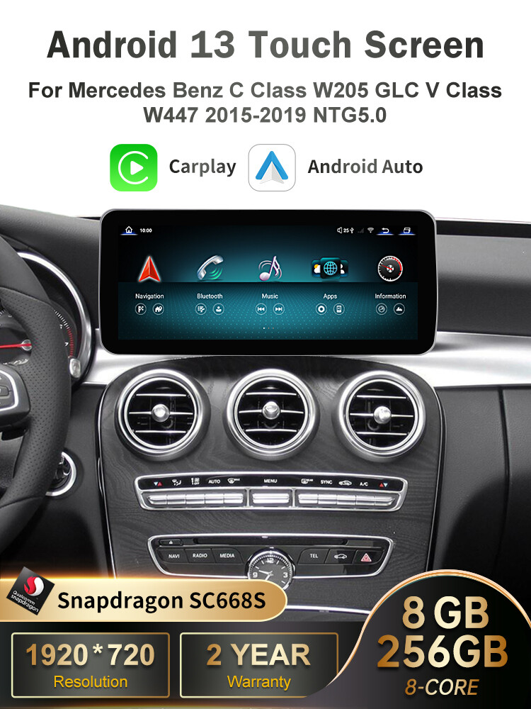 12.3″ Android Carplay Multimedia Screen Navi For Mercedes Benz C GLC W205 V W447