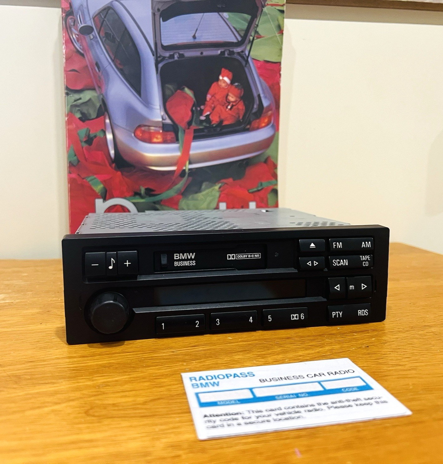 BMW C43 BLUETOOTH CASSETTE RADIO STEREO E30 E31 E36 318 325 540 840 M3 Z3 CODE