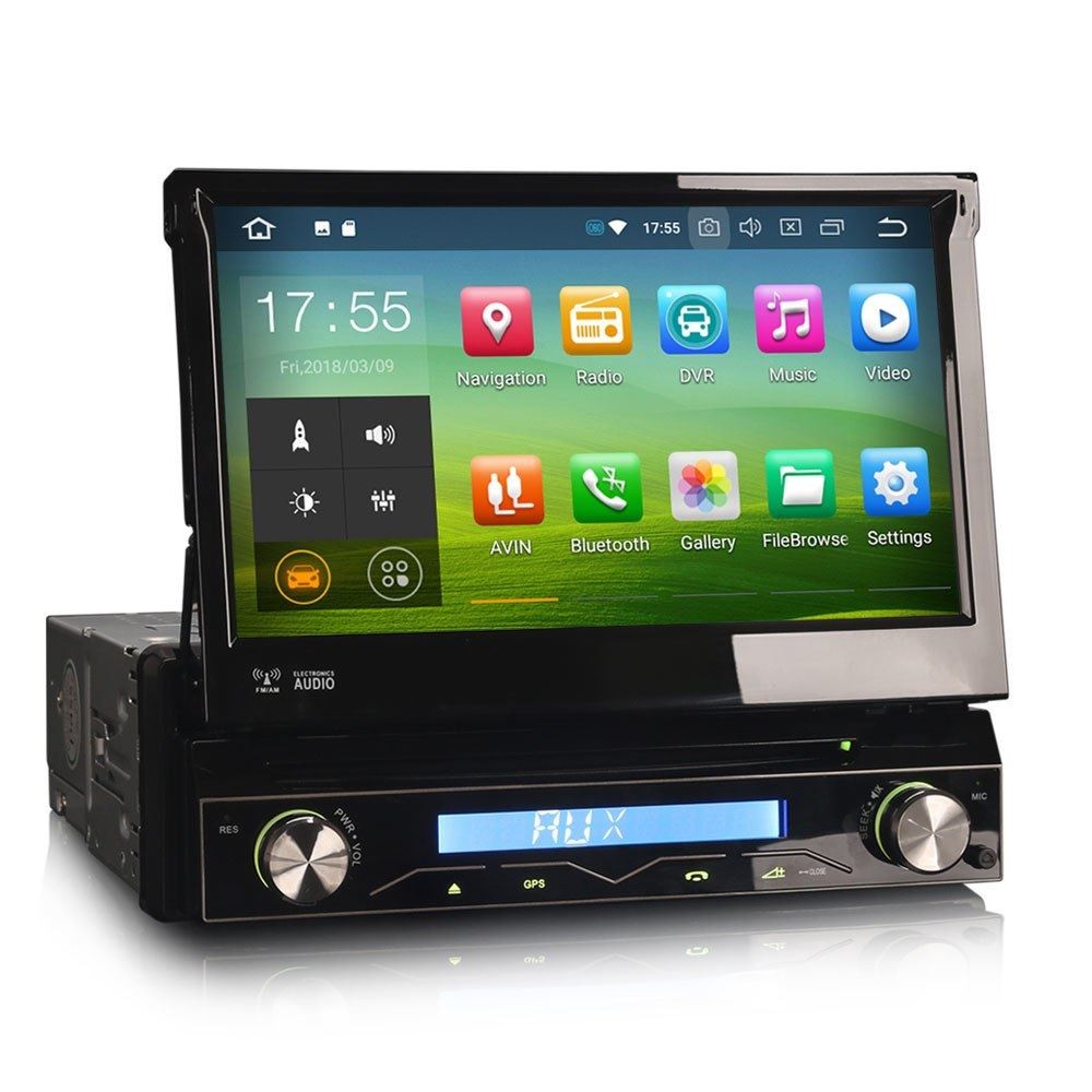 CarPlay Radio Android Auto SatNav DVD GPS Single DIN Flip-Out Stereo A85 PRO 88U