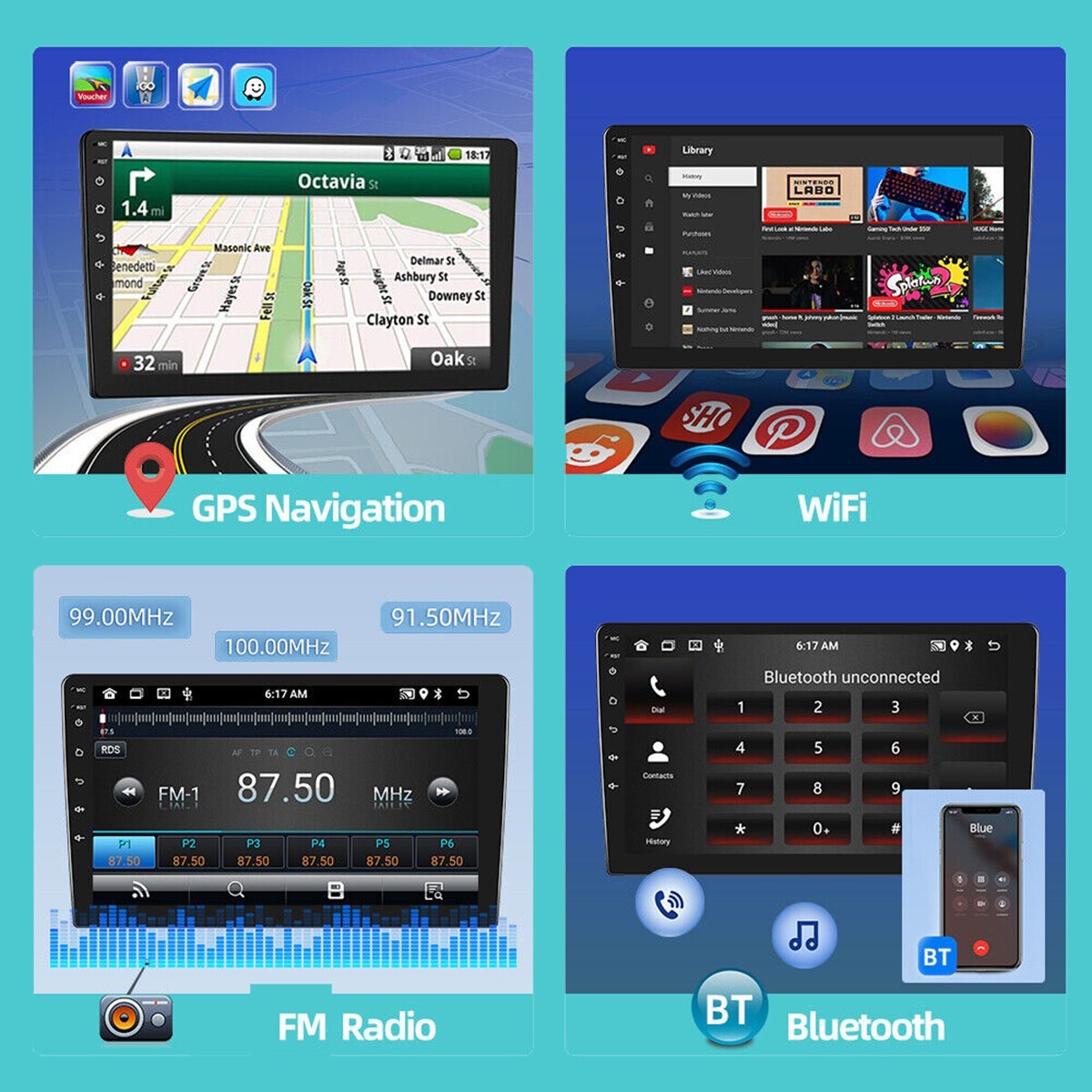 4+64G 9in Car Radio Stereo Carplay For 2017-2021 Honda CR-V Head Unit Carplay EQ