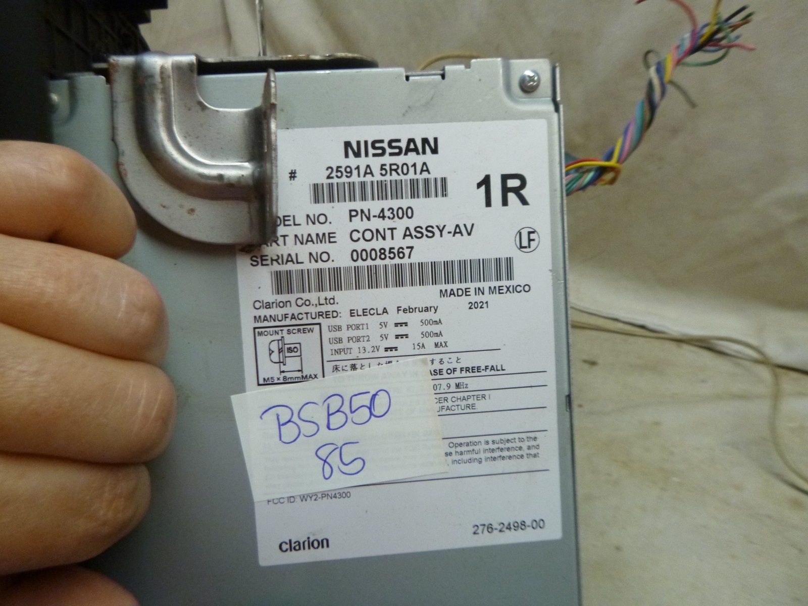 18 19 20 21 22 23 Nissan Kicks Radio Receiver 2591A5RL1A BSB50