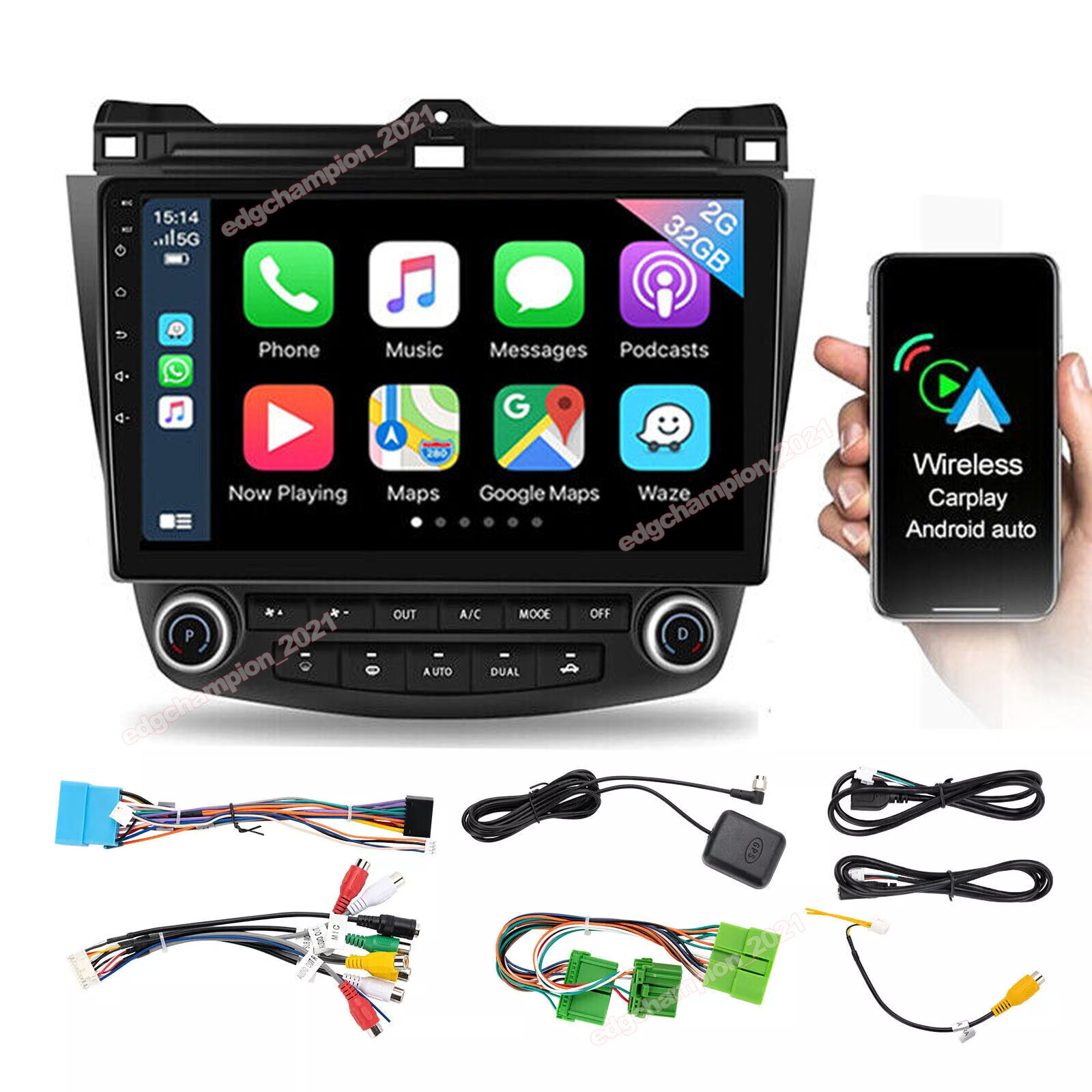 For Honda Accord 7 2003-2007 Android 13.0Stereo Radio Car GPS 10.1″ Touch Screen
