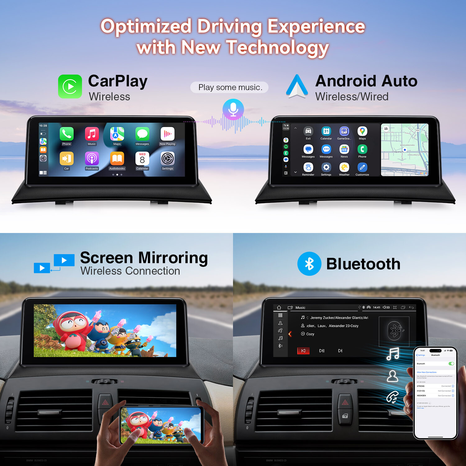 For BMW X3 E83 2004-09 10.25″ Android 14 Car GPS Nav Stereo 8Core 4+64GB CarPlay