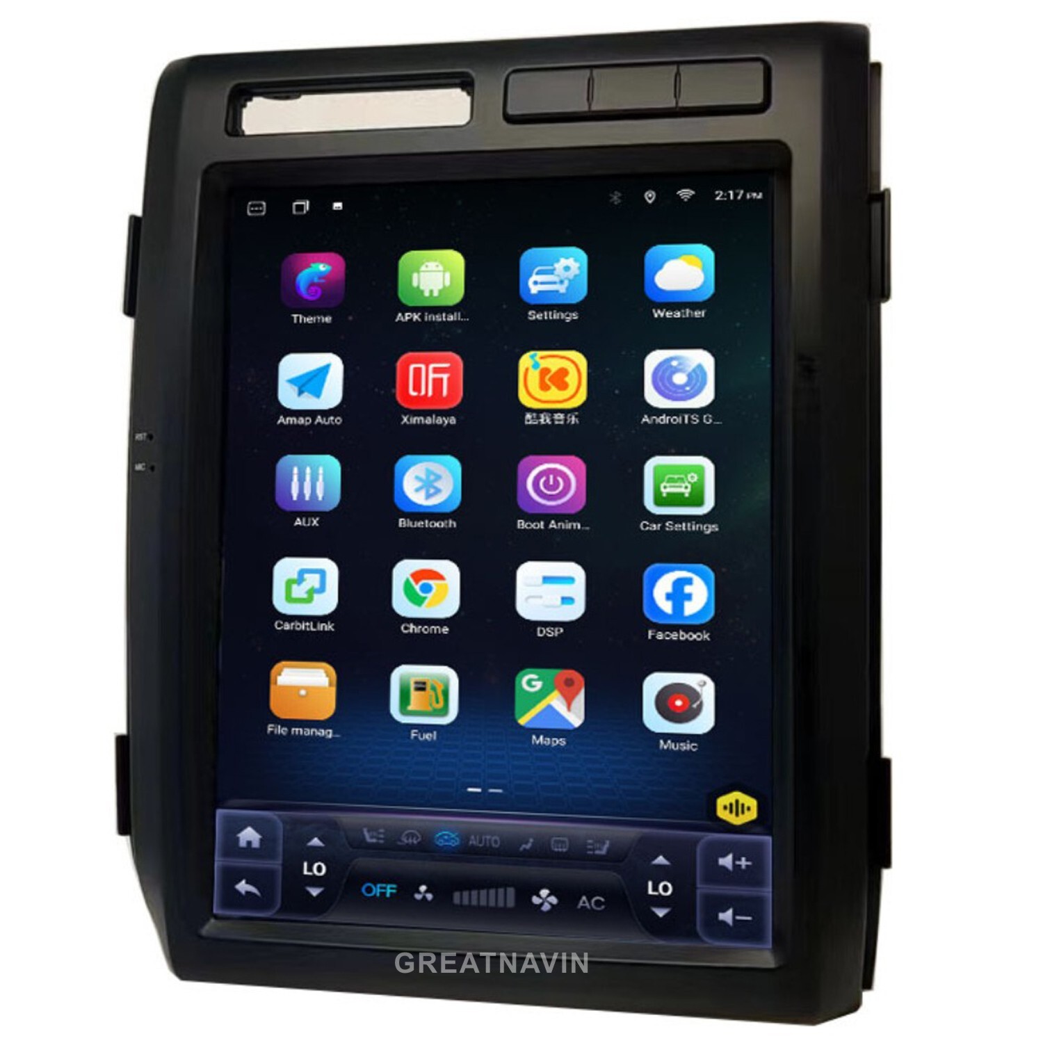 Apple Carplay Car Radio For Ford Tesla style F150 2009-2012 Stereo Navi GPS 12.1