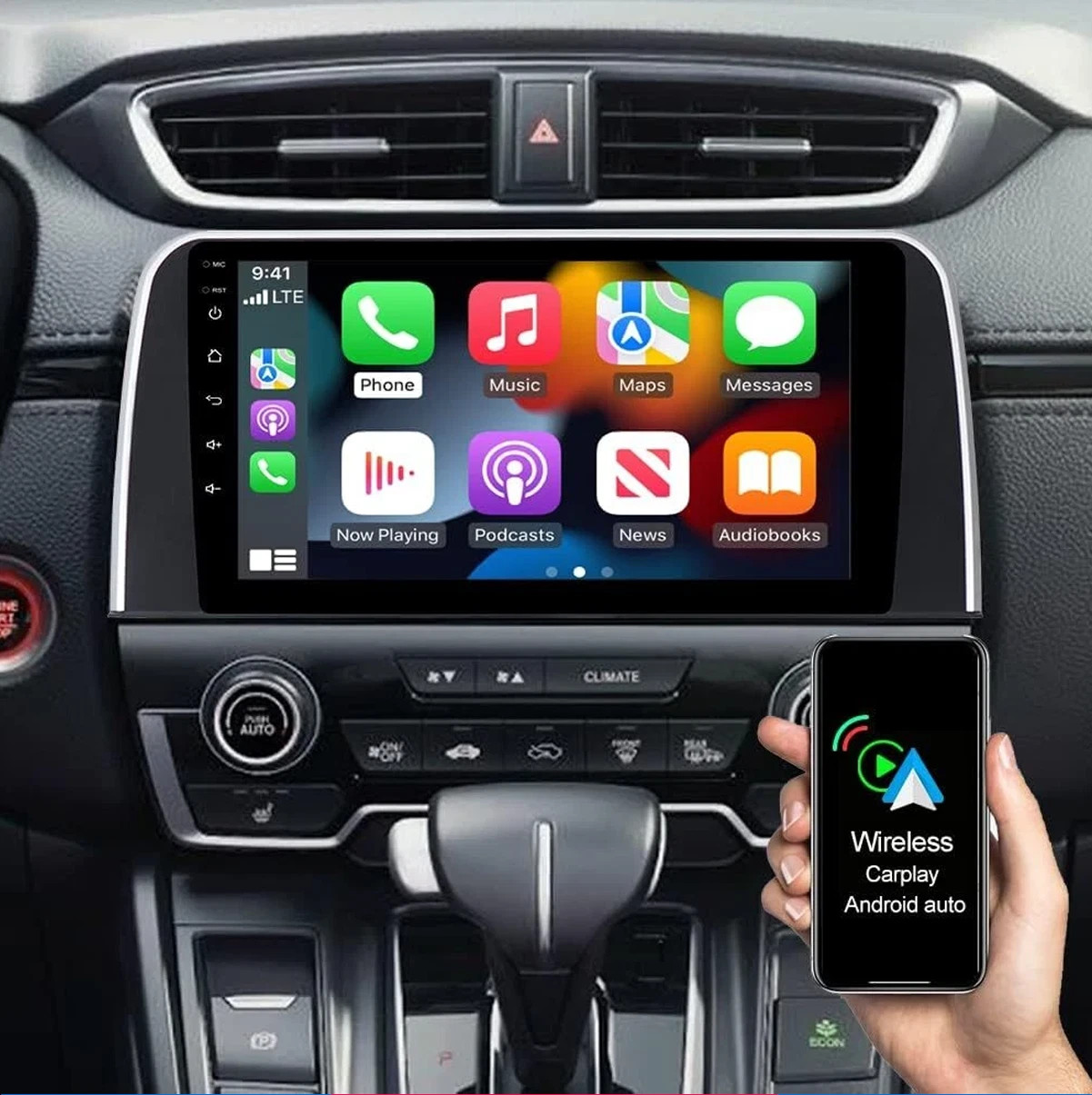 For Honda CRV 2017-2021 Car Radio Stereo Apple Carplay Android 13.0 GPS Navi 64G