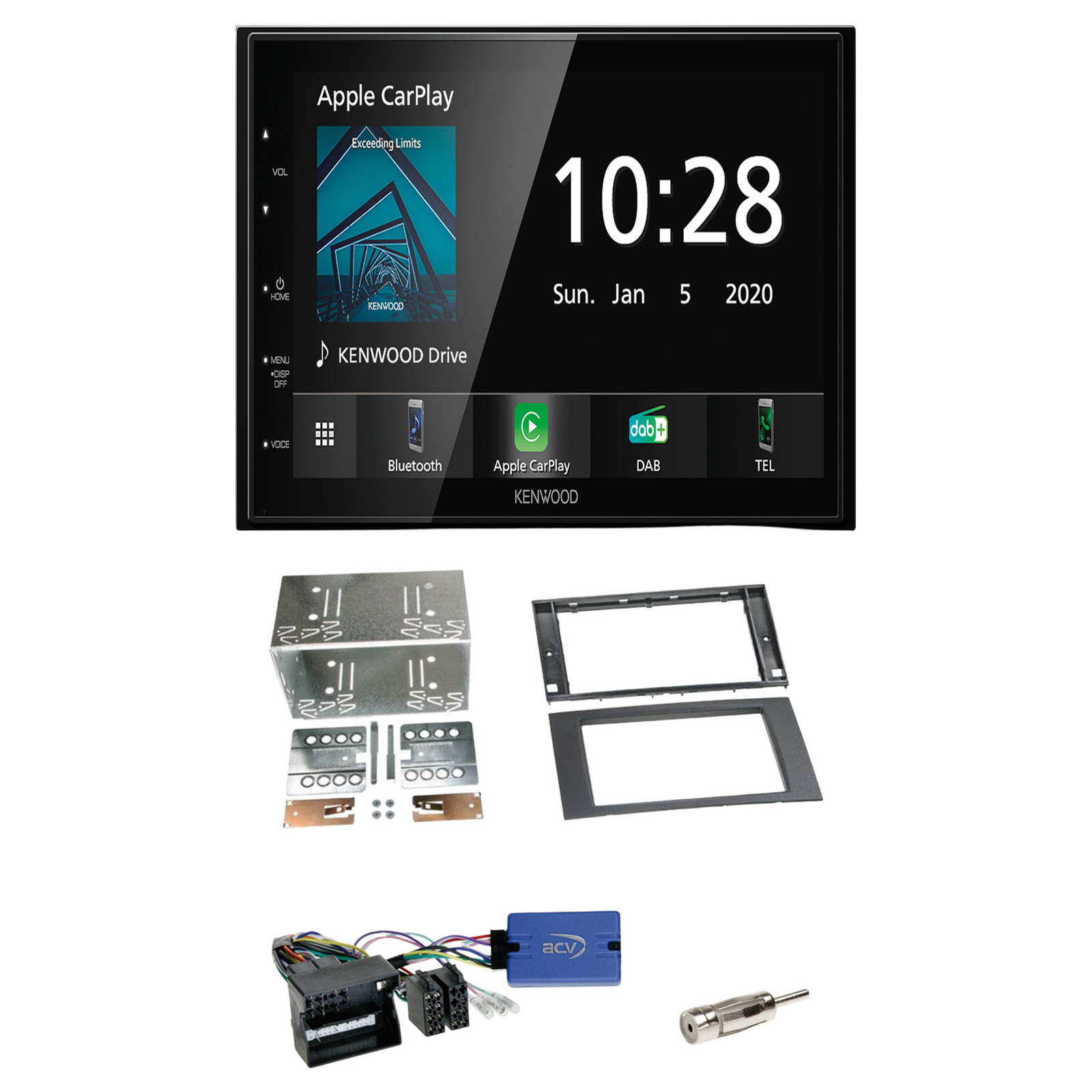 Kenwood DMX5020DABS Radio DAB Bluetooth with installation kit for Ford C-Max