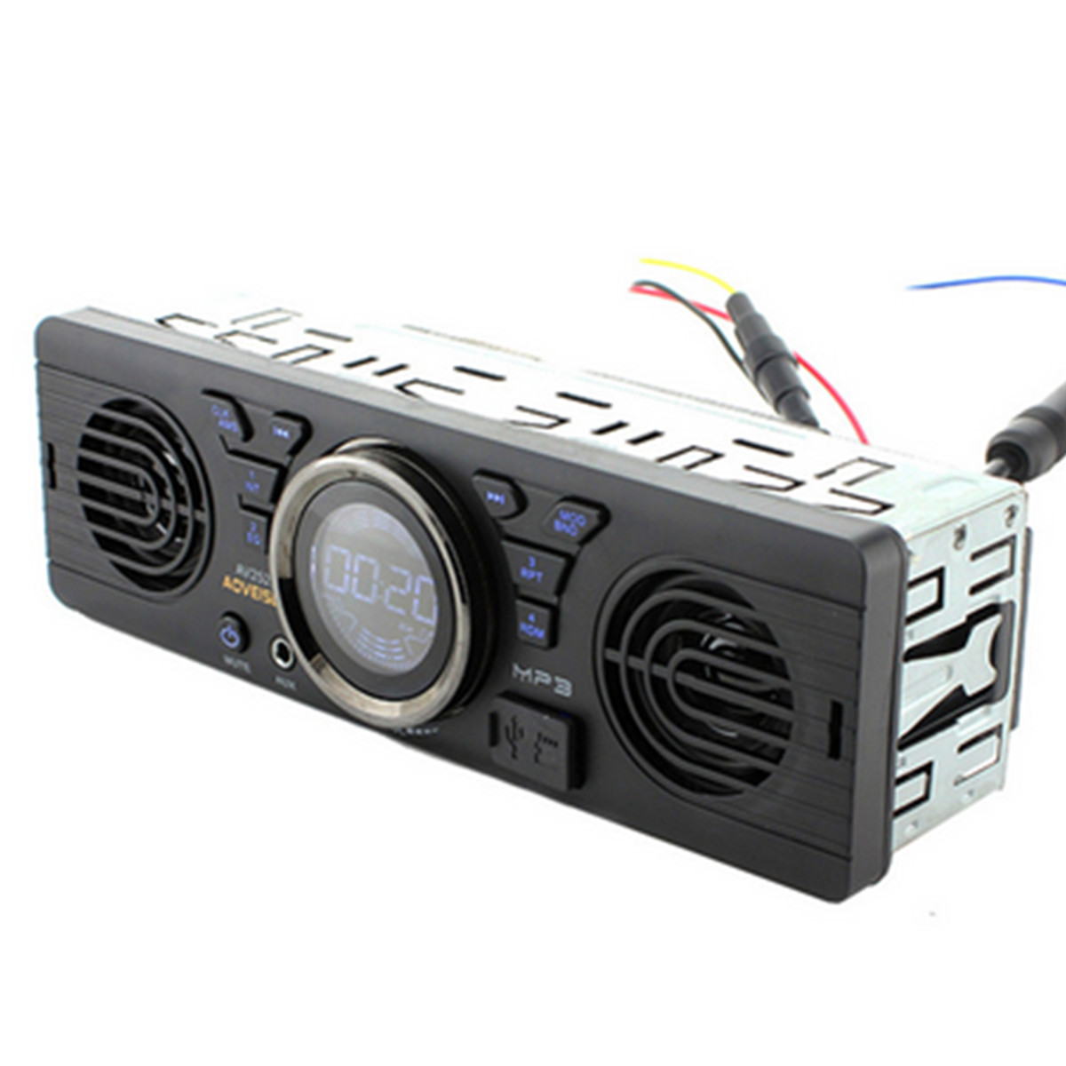 Car Radio Stereo Audio MP3 Player AUX Receiver Bluetooth FM Built-in 2 Speaker