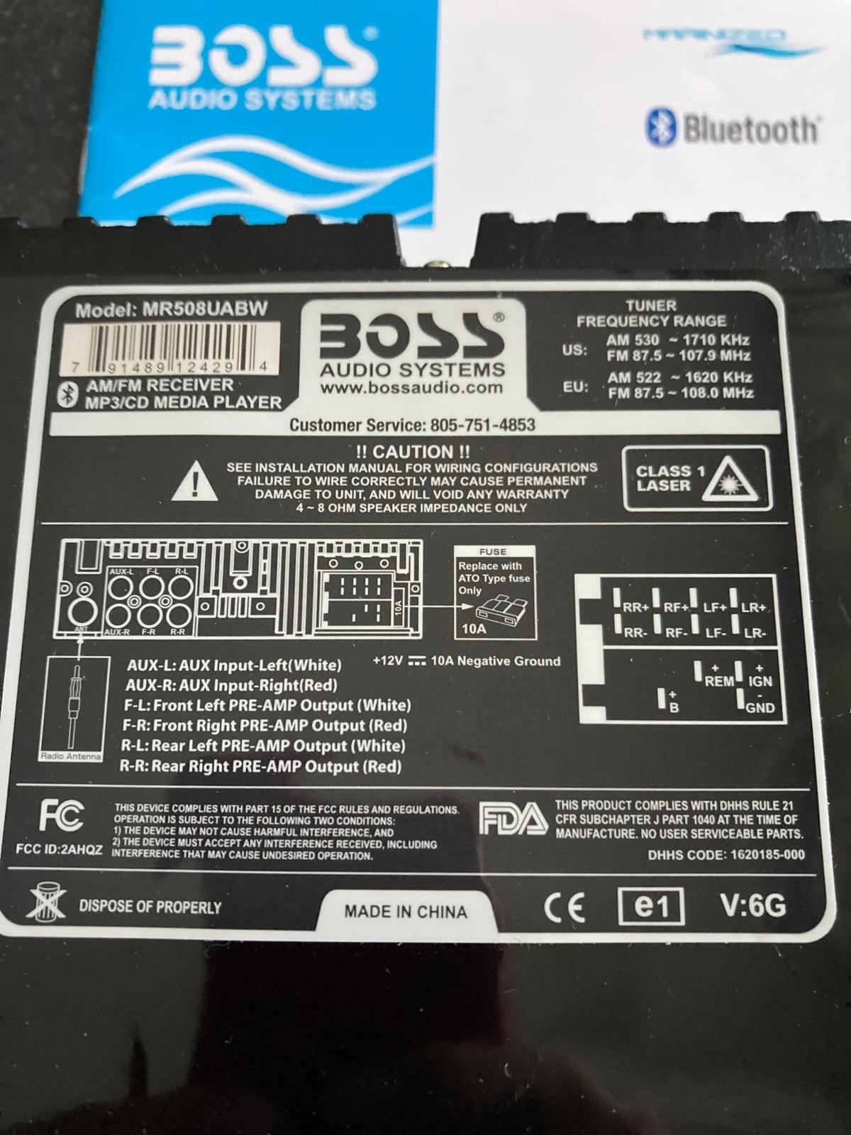 BOSS AUDIO SYSTEMS MR508UABW Car Stereo 1 Din Digital Media Receiver USB MP3