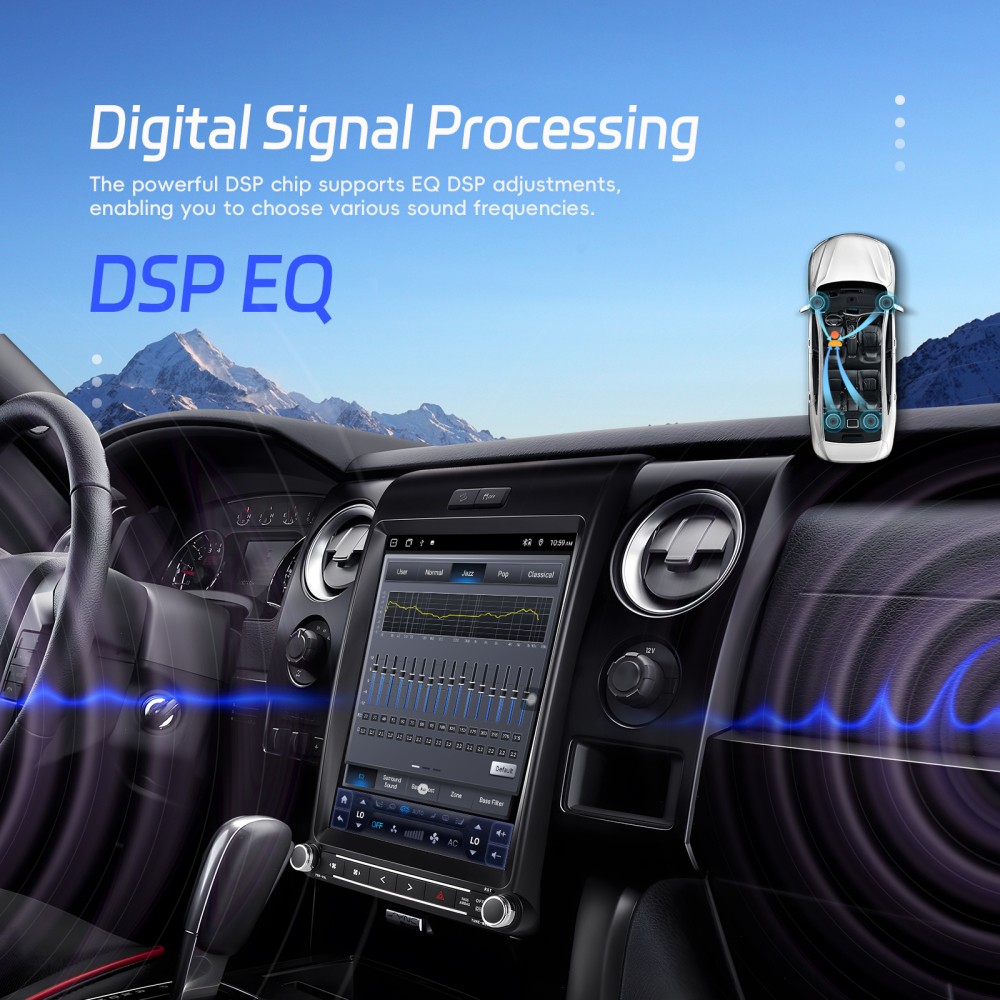For Ford F150 2013 2014 12.1″ Android 13 Apple CarPlay Radio Stereo GPS 6+128GB