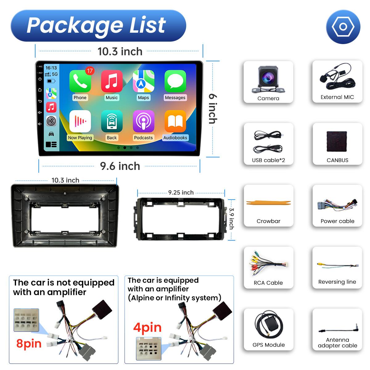 For Jeep Wrangler 3 JK 2007-2016 10.1″ 2+32G Android 13 Car Radio Stereo Carplay