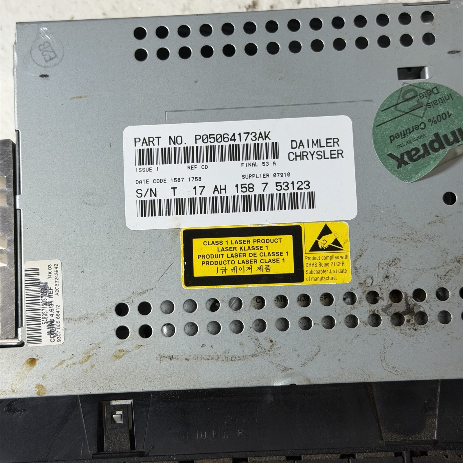 2006 2007 2008 Dodge Ram 3500 Truck Factory Radio MP3 CD Player P05064173AK OEM