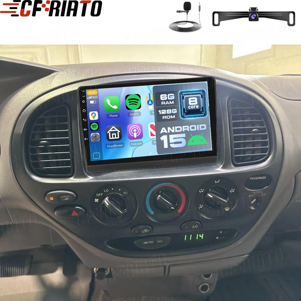 6+128GB For 2000-2006 Toyota Tundra Android 15 Carplay Car Radio GPS Stereo Cam