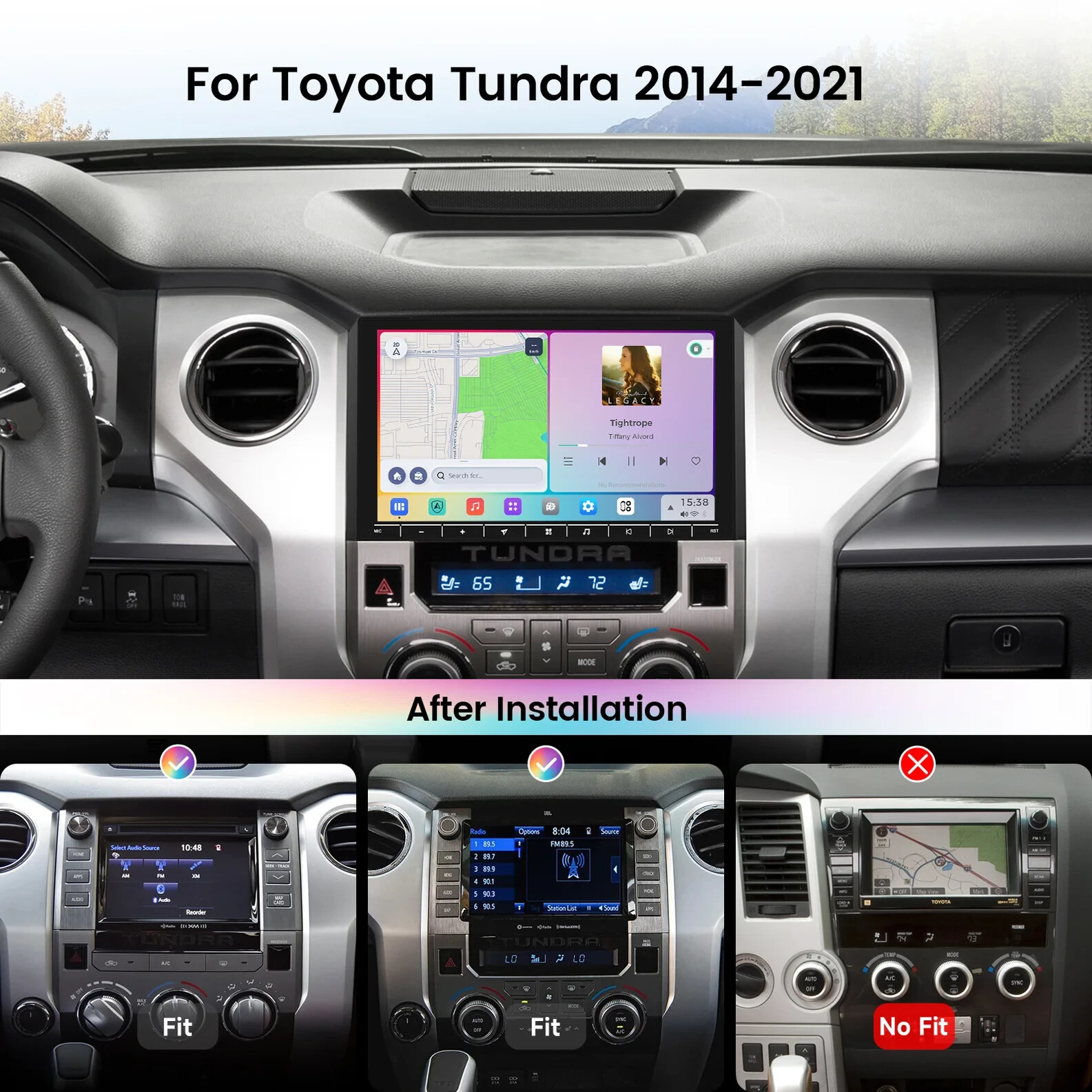 Dasaita Radio Vivid13 QLED CarPlay Android Auto WIFI for Toyota Tundra 2014-2021