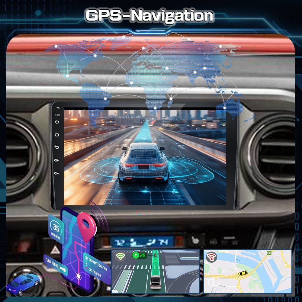 Apple Carplay For 2016-2022 Toyota Tacoma Car Radio Stereo Head Unit GPS +Camera
