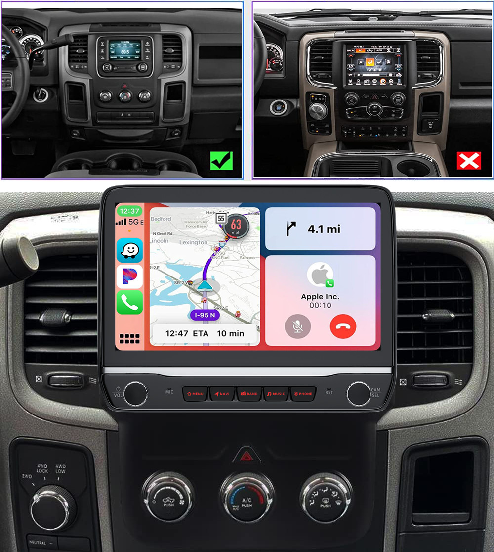 4G+64G Car Radio Stereo Carplay Navi For 2013 2014 2015-2018 Ram 1500 2500 3500