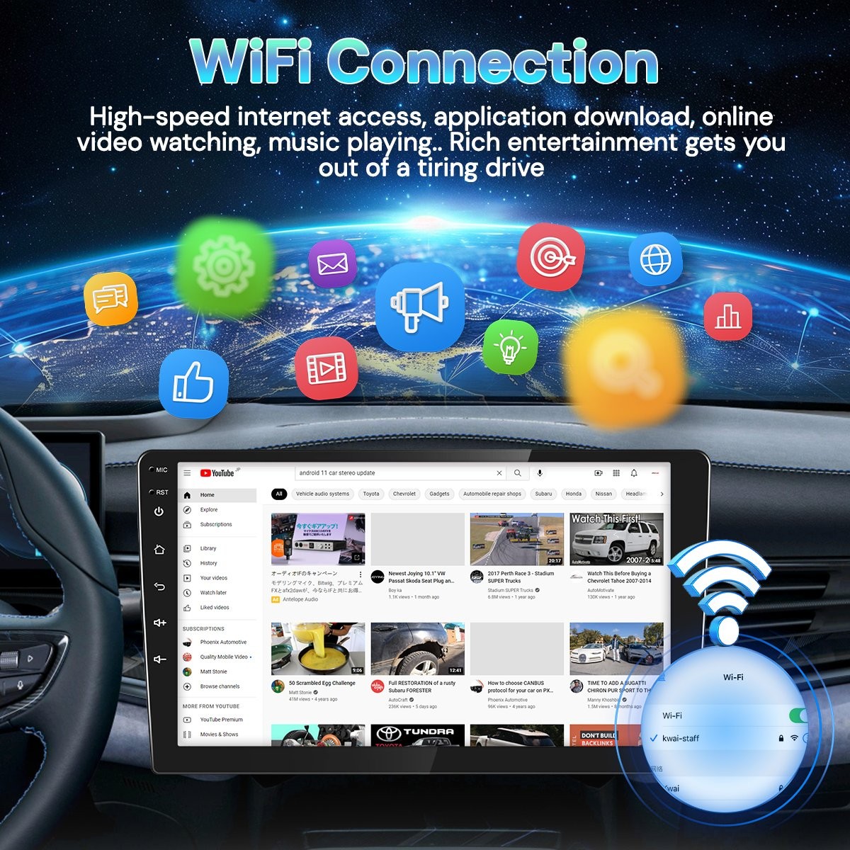 2+64G For Toyota Corolla 2007-2013 Carplay Android15 Car Stereo FM/RDS Navi 9″
