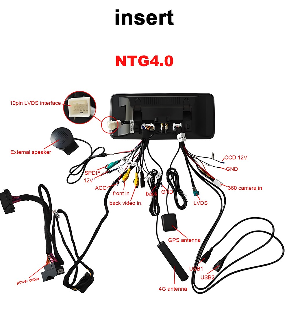 12.3″ For Mercedes-Benz C W204 S204 Android 14 Carplay Car Stereo GPS DAB 128GB