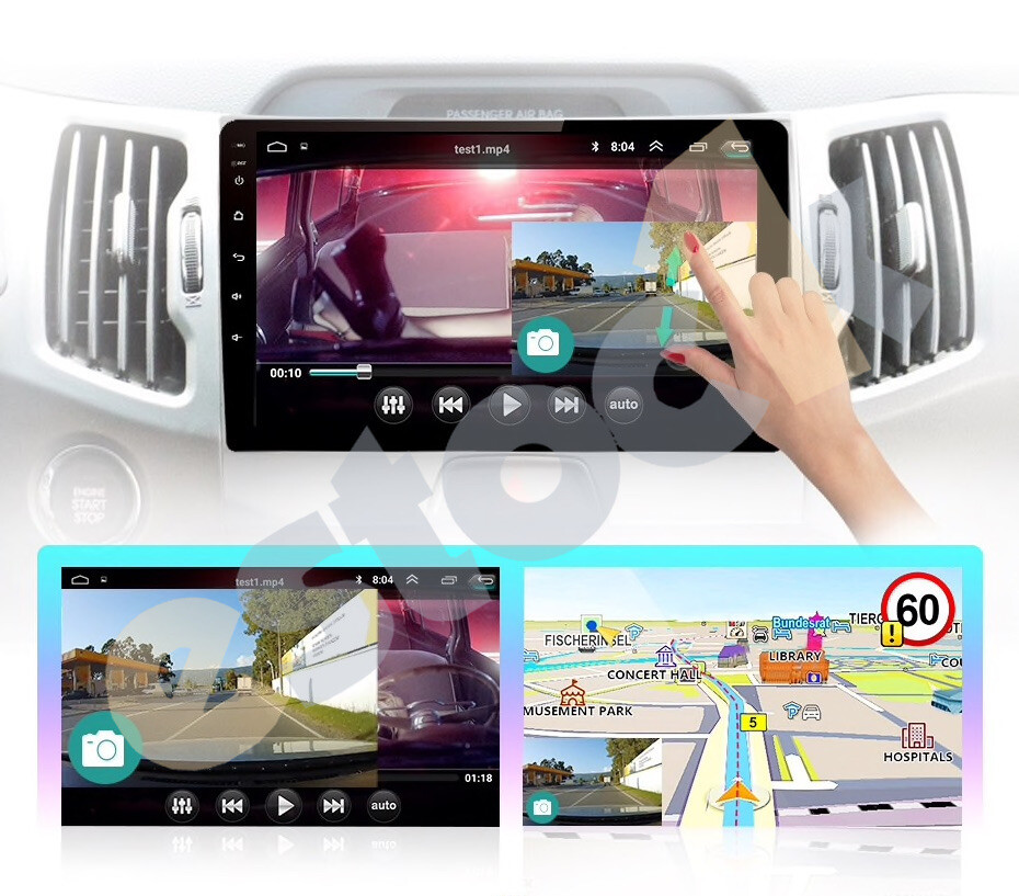 CAR TABLET FOR KIA SPORTAGE 3 CAR RADIO ANDROID 14 2GB RAM + 32GB ROM WI-FI GPS