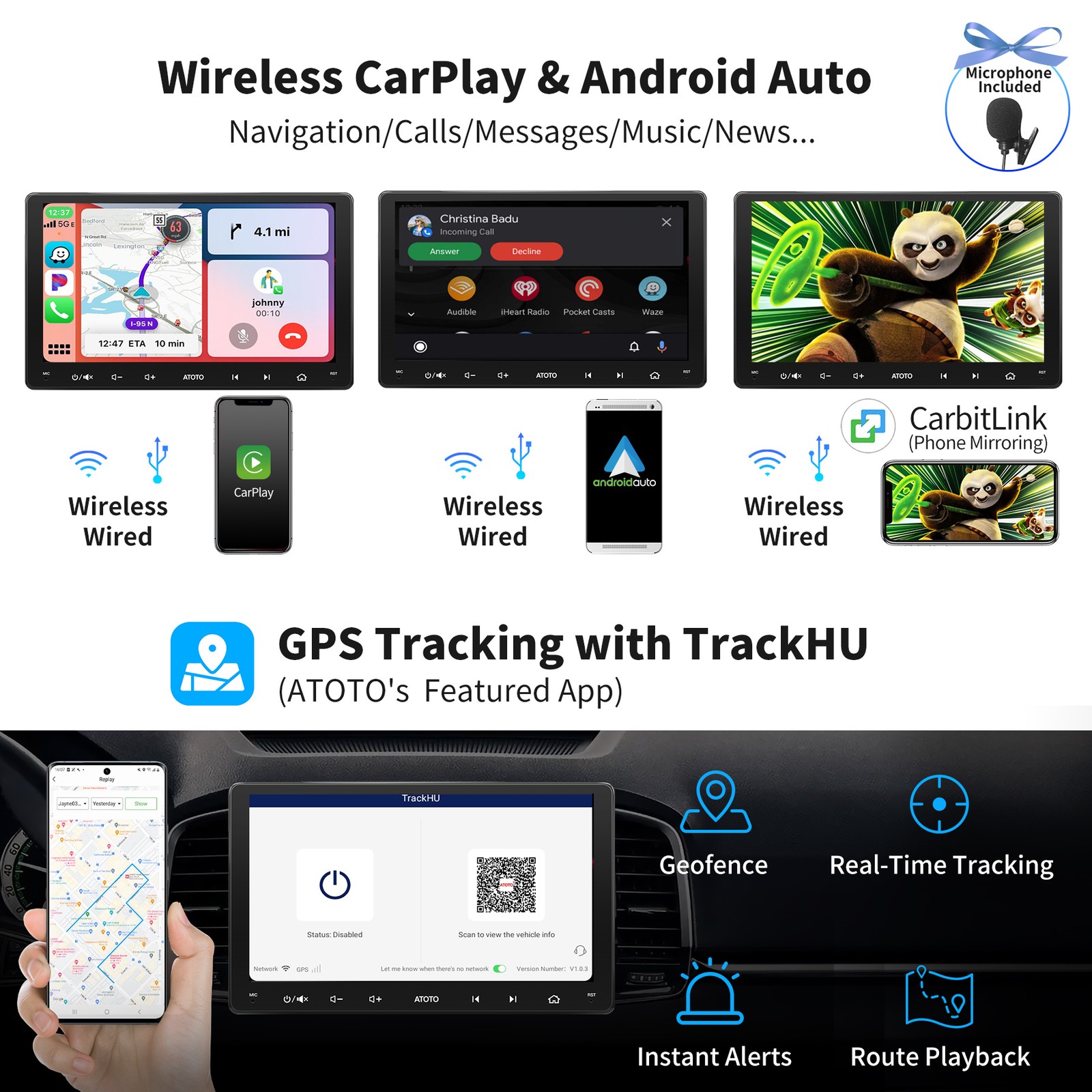 ATOTO S8 Ultra 9” 2DIN Gen AI Android Car Radio Wireless CP&AA Rear Cam 6G+128G