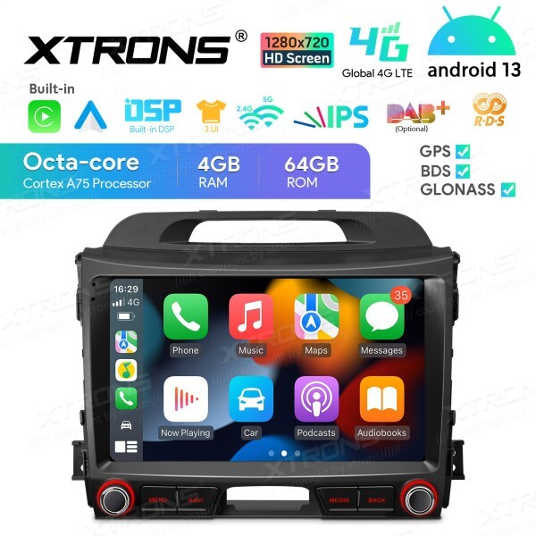 CAR TABLET FOR KIA SPORTAGE ANDROID 13 Octa Core 9″ with 4GB 64GB ROM Memory