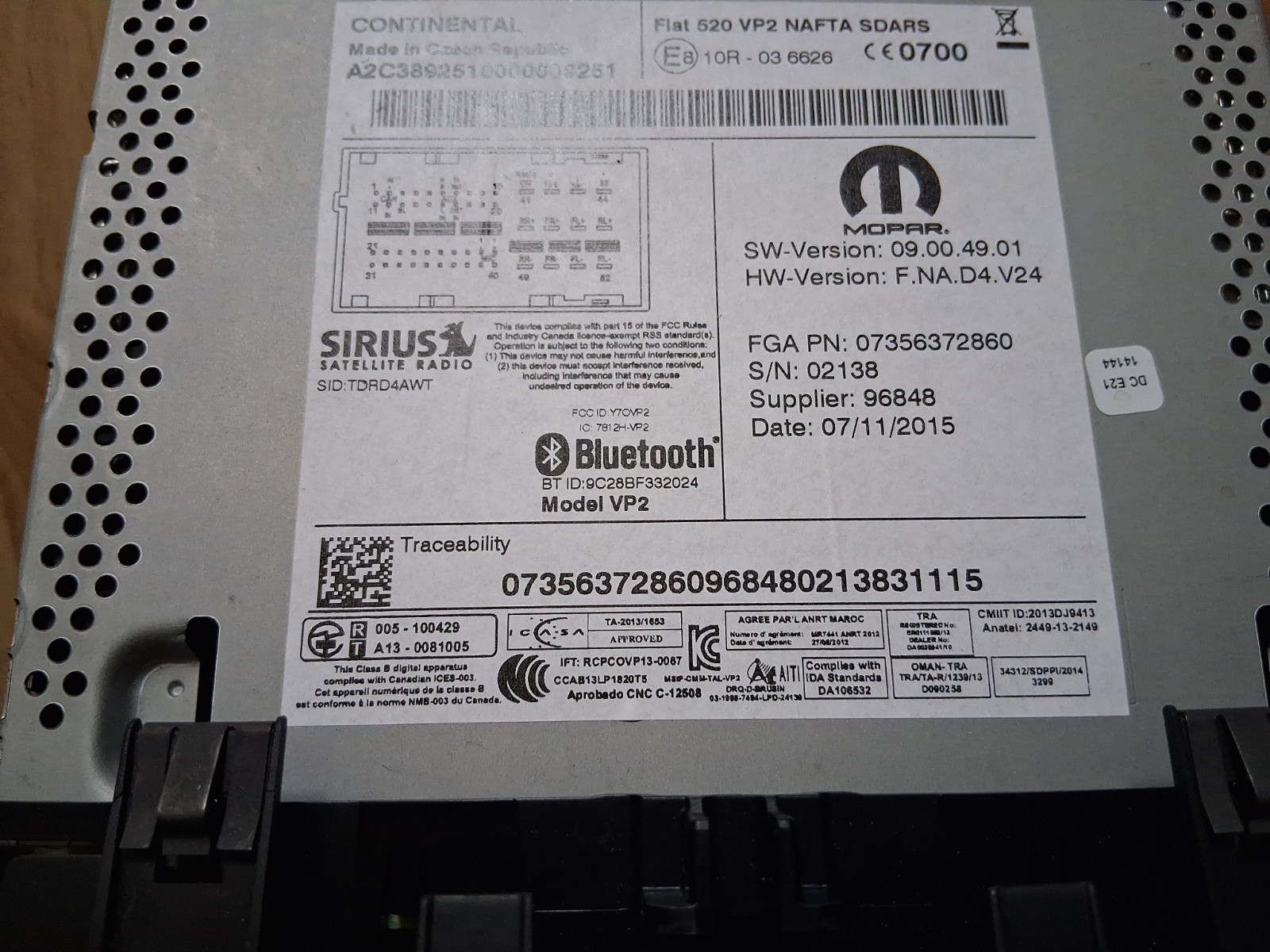 2015-2023 Jeep Wrangler/Renegade OEM Stereo