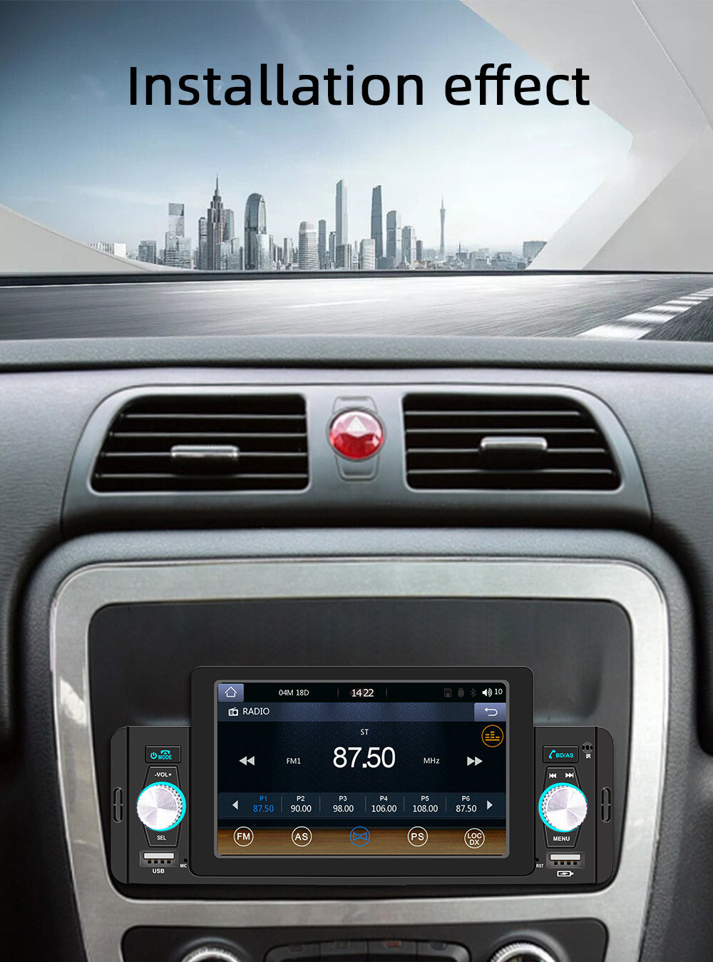Stereo Car Radio Bluetooth 5in MP5 Carplay Player For Android Auto In Head Units