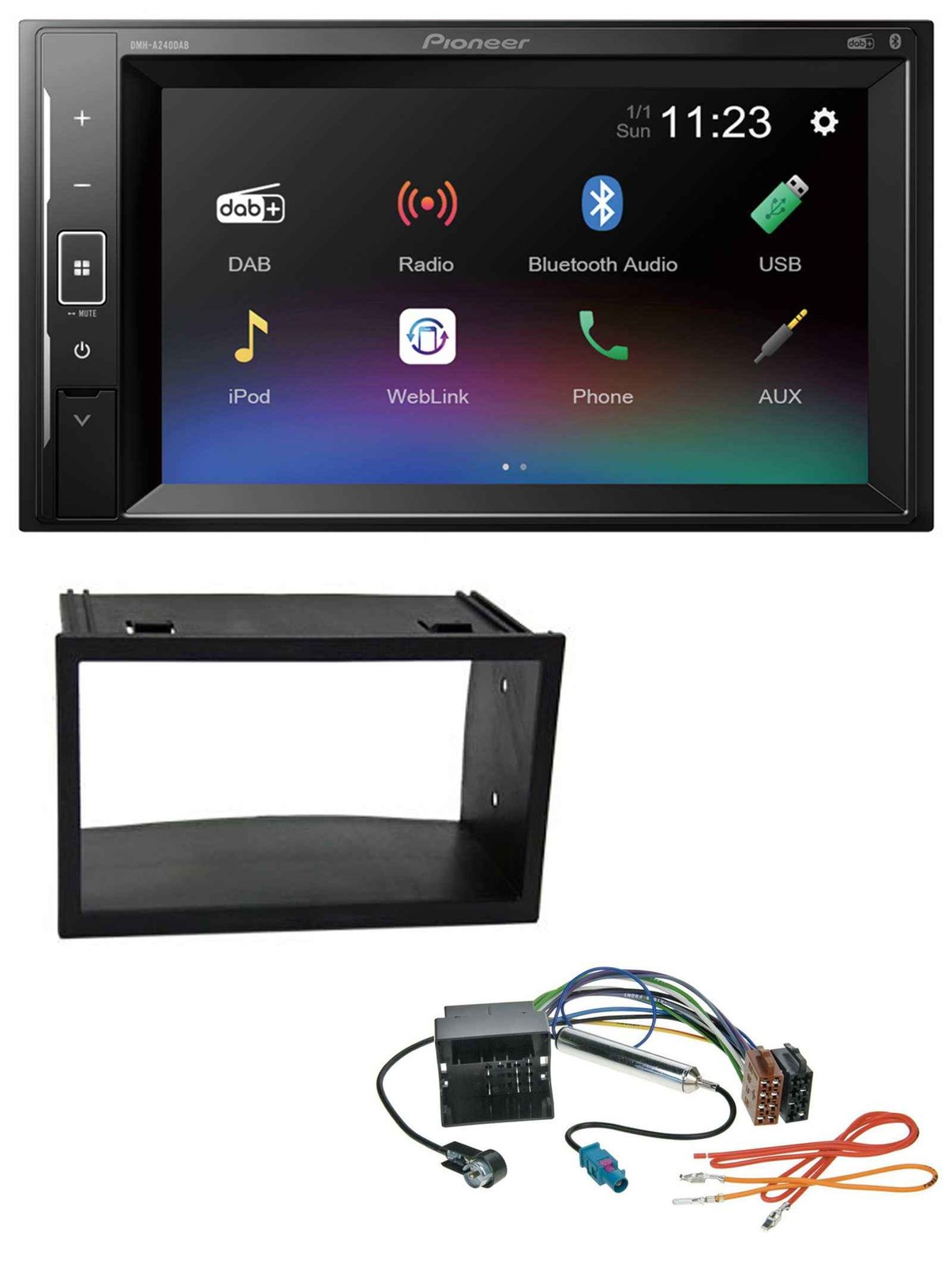 Pioneer DAB MP3 2DIN Bluetooth USB Car Stereo for VW Golf IV Polo Passat T4 Fox Q