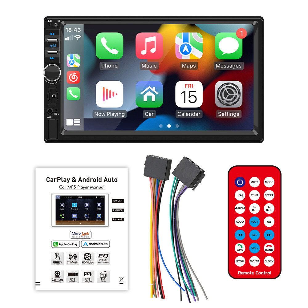 MP4 MP5 Bluetooth Mirror Link Multimedia Carplay 7 Inch Car Radio
