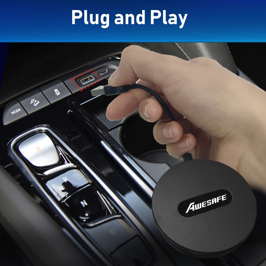 For iPhone iOS Car Cavigation PlayerOpen Wire to Wireless CarPlay Adapter Dongle