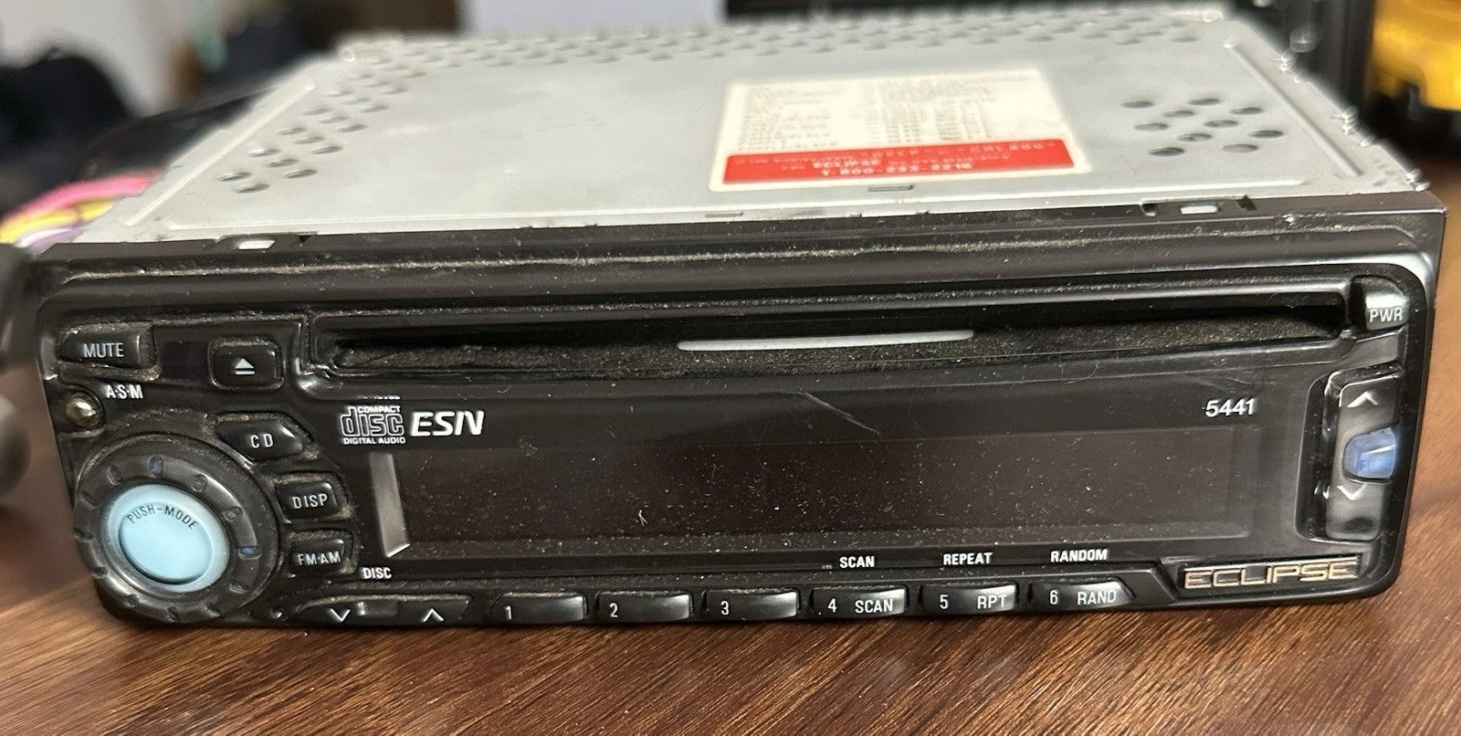 Eclipse 5441 Old School Cd Player Radio..parts Only Not Working
