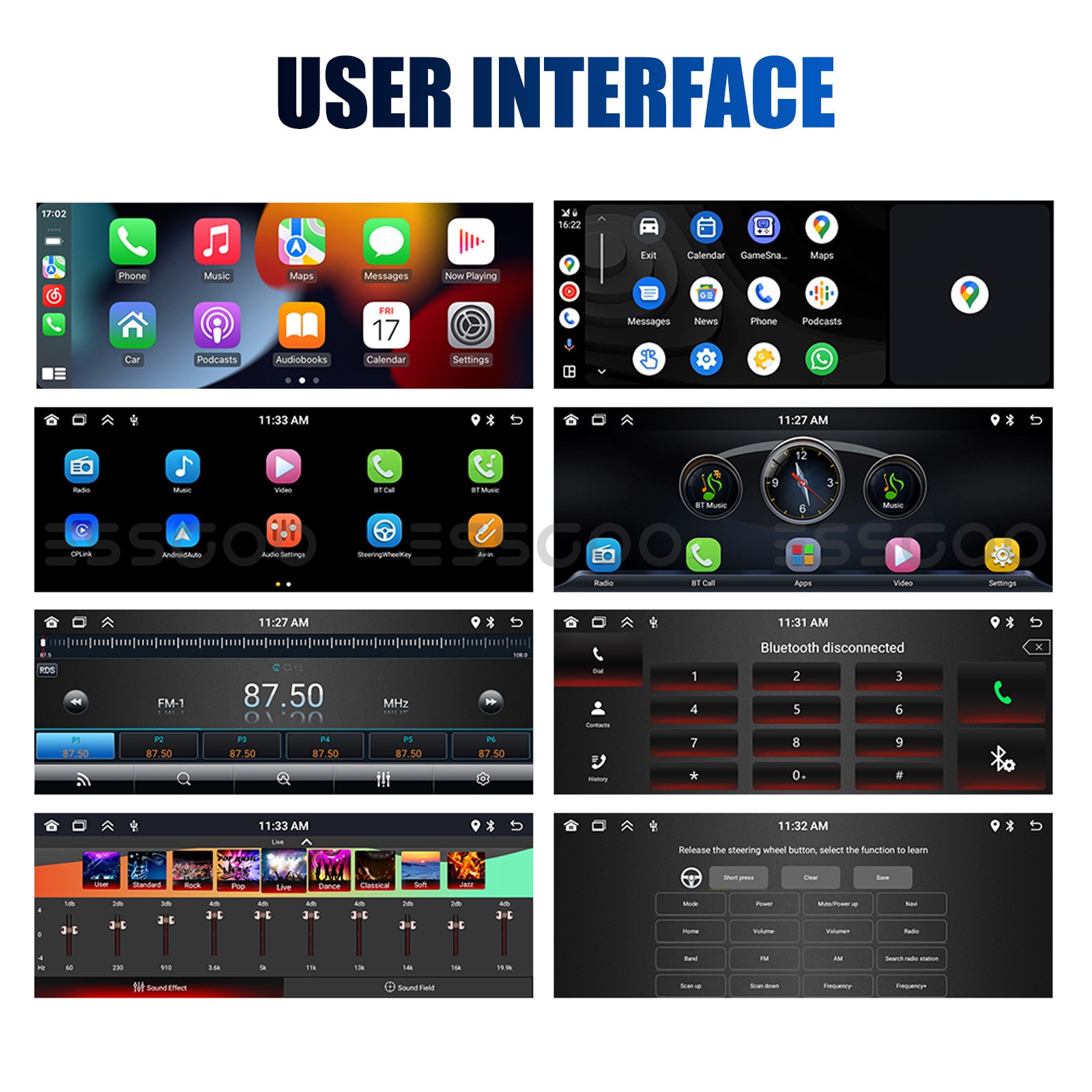 7″ Car Radio For Apple Carplay Android Single 1Din Touch Screen Stereo Bluetooth