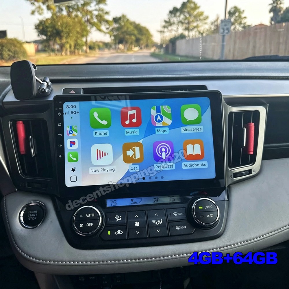 For Toyota RAV4 2013-2018 Android 15 Apple CarPlay Car Stereo Radio GPS BT 10.1″