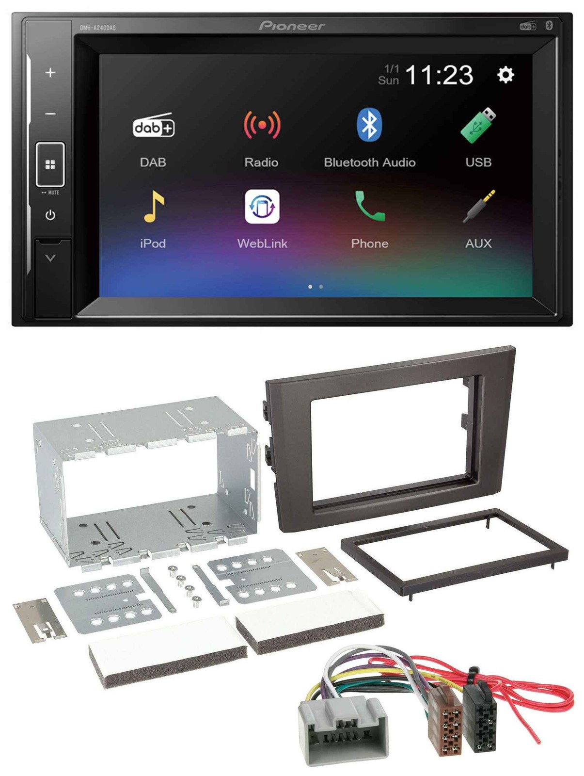 Pioneer DAB MP3 2DIN Bluetooth USB Car Stereo for Volvo XC 90 02-14 14 Pin