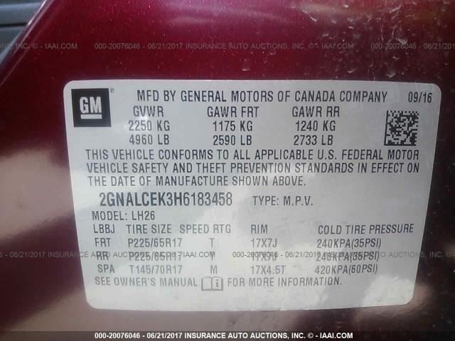 Audio Equipment Radio Control Panel ID 84096683 Fits 16 EQUINOX 878451