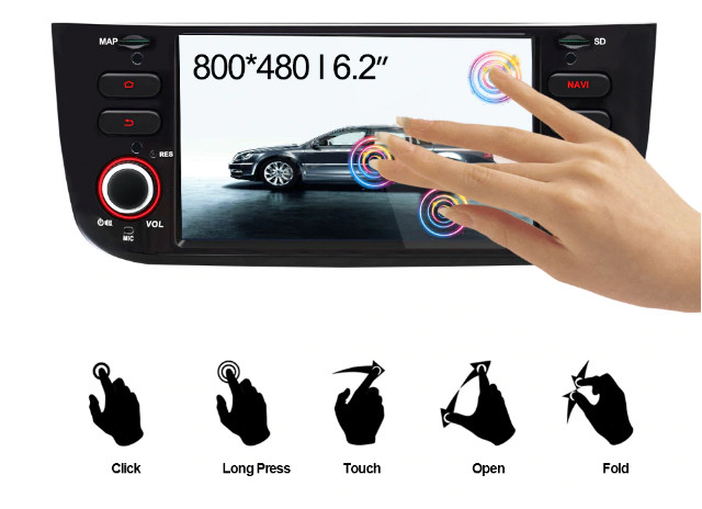 CAR TABLET CAR RADIO ANDROID 14 1 DIN FIAT PUNTO EVO 2012-2016 2GB RAM 32GB ROM