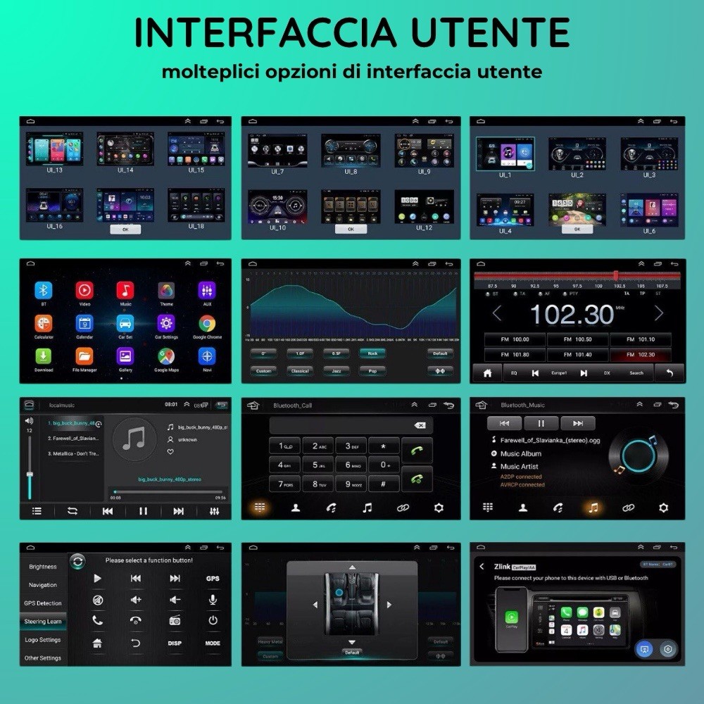 9” Android 15 Carplay Car Stereo For Fiat 500 2007-15 GPS Navi BT RDS USB 4+64GB