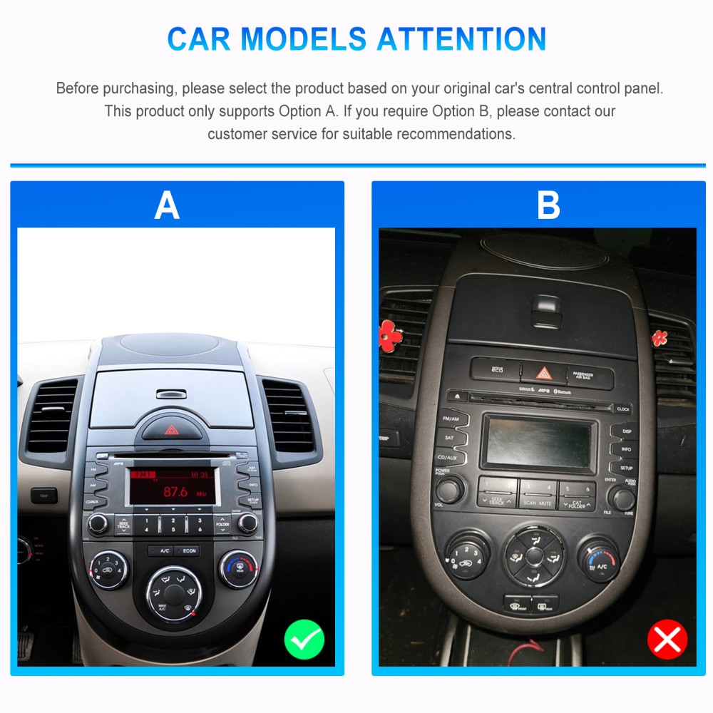 4+64GB Android 15 Carplay For Kia Soul 2010-2013 Car Stereo Radio GPS Navi + Cam