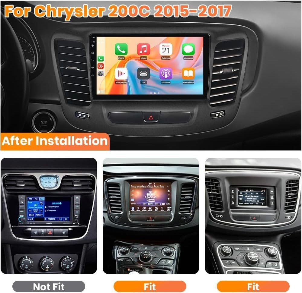 For 2015-2017 Chrysler 200 200C Car Radio Carplay FM RDS GPS Navi Audio Headunit