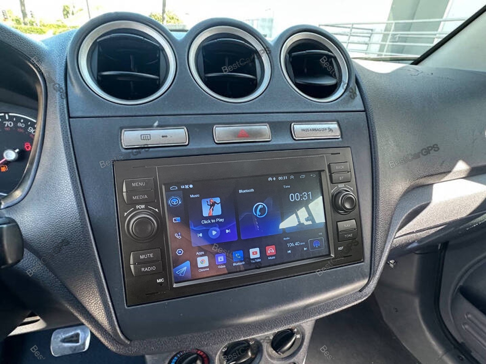 7” Android 15 Carplay Car Stereo W/CAM GPS 64G For Ford Transit Connect 2010-13