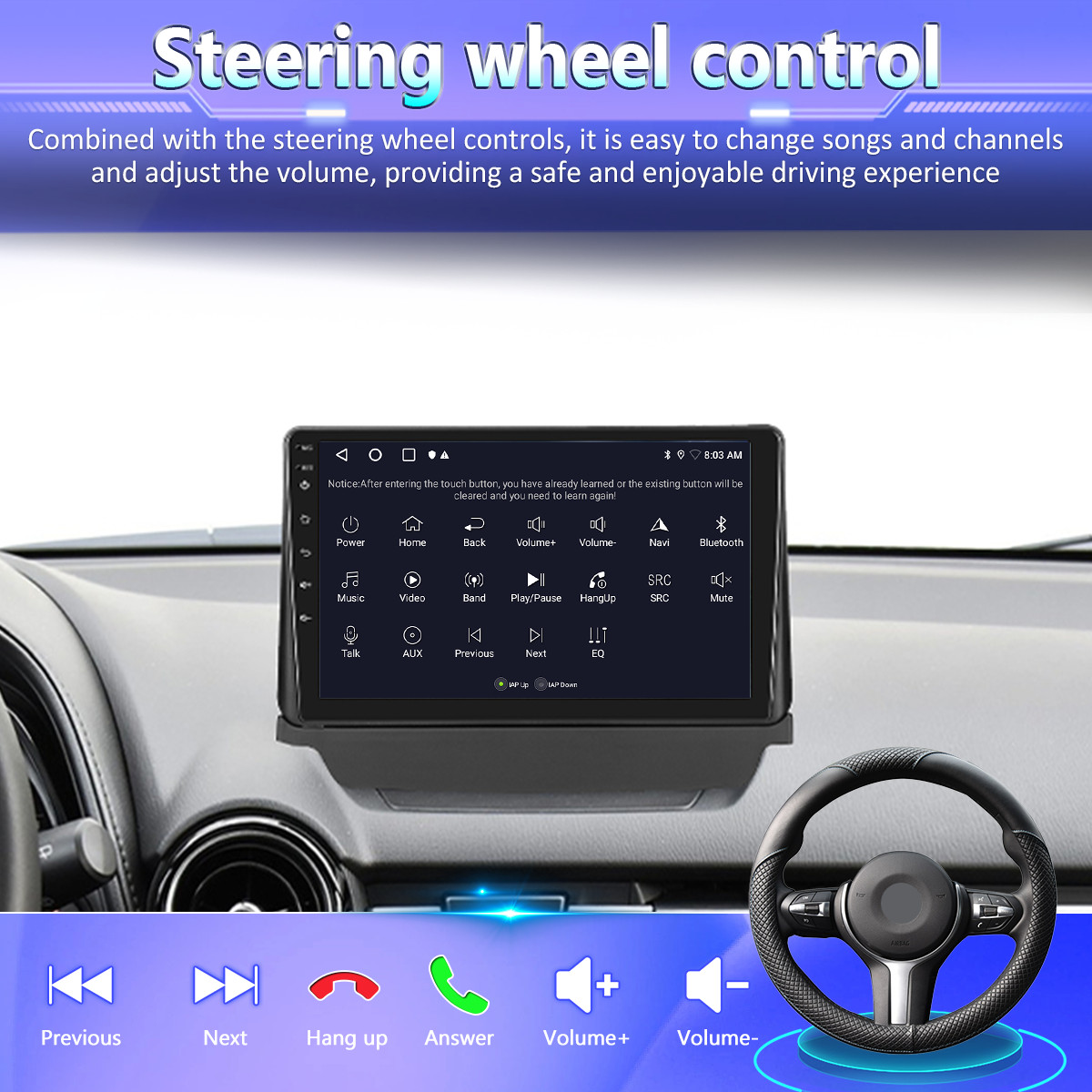 9”Android Apple CarPlay Auto 64G Head Unit Car radio For Mazda 2/CX-3 2016-2021