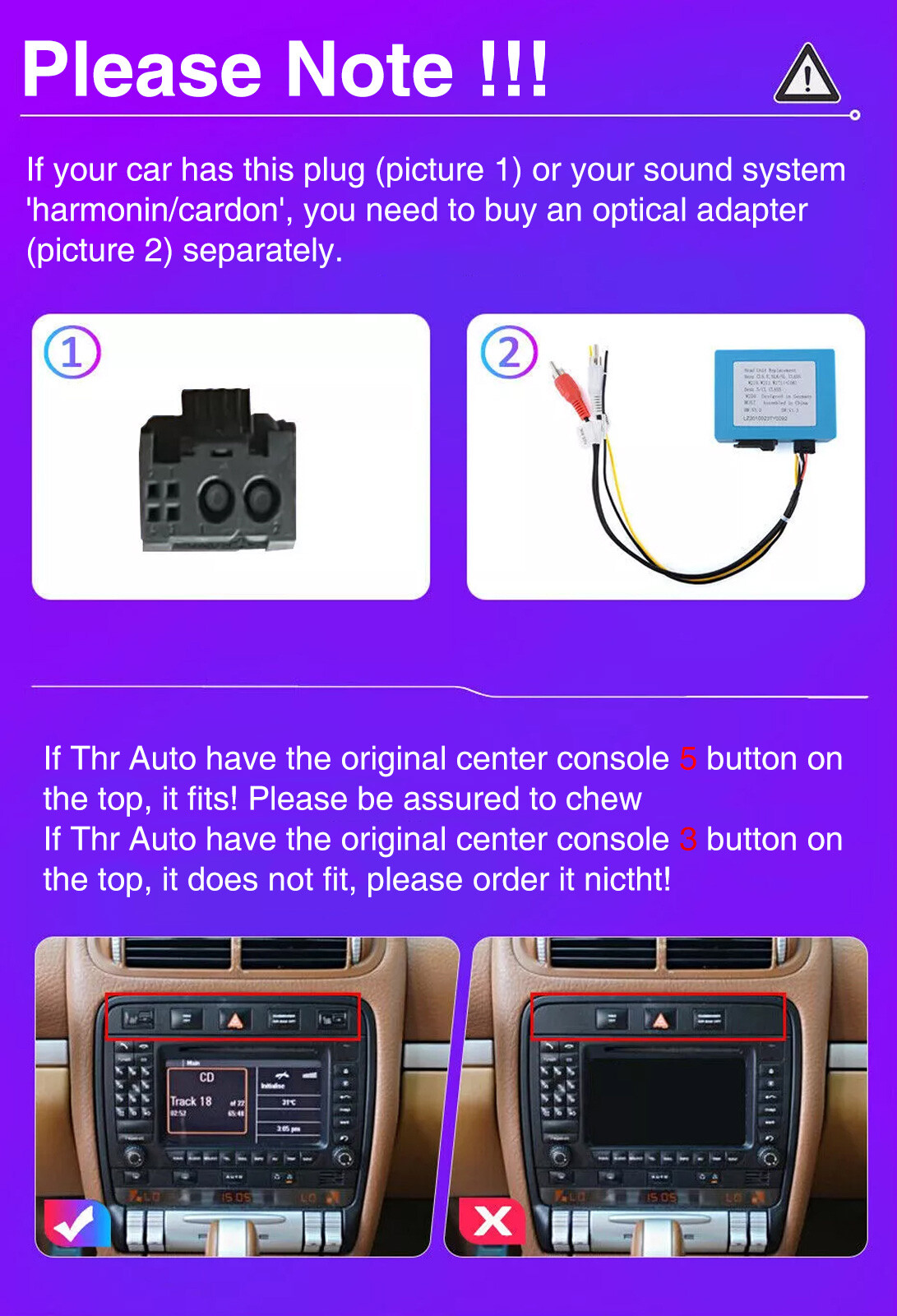 FOR 2002-2010 PORSCHE CAYENNE ANDROID 14 CARPLAY CAR STEREO RADIO GPS NAVI + CAM
