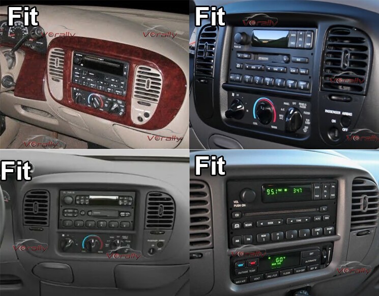 For 1997-2004 Ford F150 Double Din Radio Rotated Android 14 Stereo CarPlay GPS