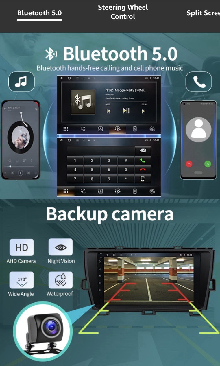 Toyota Prius 2010-2015 9-inch Android Car Stereo GPS 4/32gb Read Description